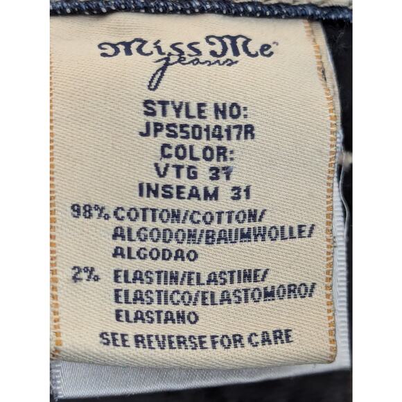 Miss Me Women's Bootcut Jeans Size 25 JPS5014-17 Blue Used - Picture 9 of 9